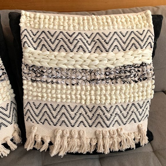 Set of (2)‎ Square Boho Pillow Shams - Picture 3 of 9